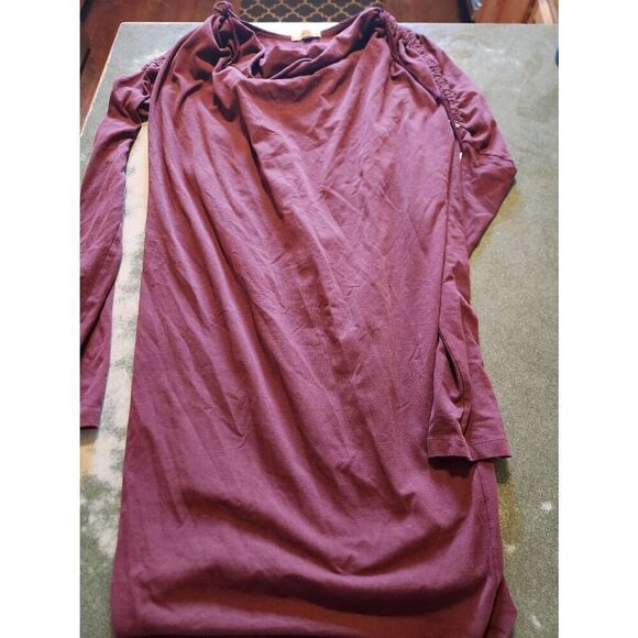 Prairie underground gathered shoulders mauve dress sz Small - Picture 1 of 3